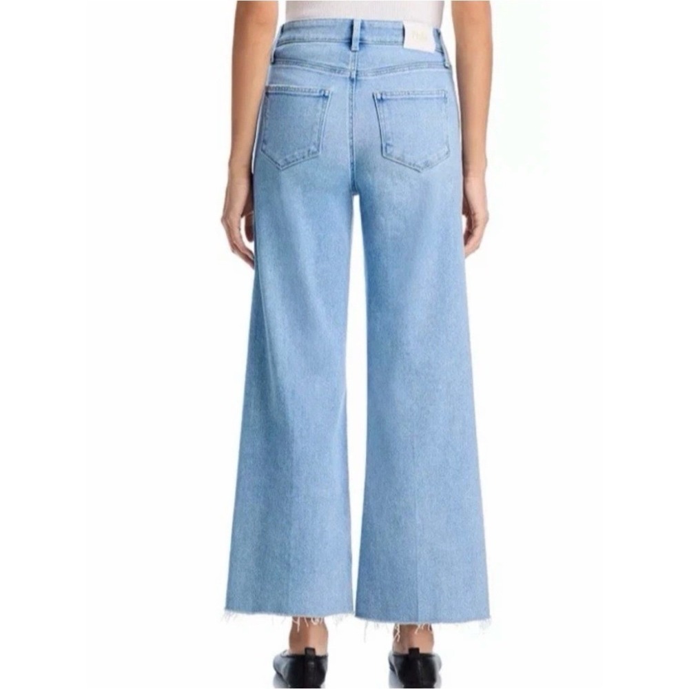 Paige Anessa Wide Leg Ankle Raw Hem Jeans Size 30 - Picture 2 of 8